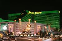 MGM Grand Hotel and Casino in Las Vegas, with its iconic green towers